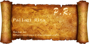 Pallagi Rita névjegykártya